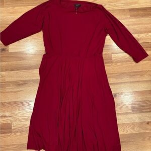 Alfani Rich Red 3/4 Long modest Sleeve Dress